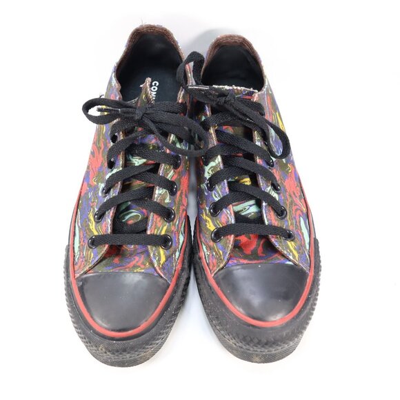 Converse Chuck Taylor Platform OX Womens Sz 8 Black Canvas Shoes 171210C Tie Dye - Picture 6 of 10